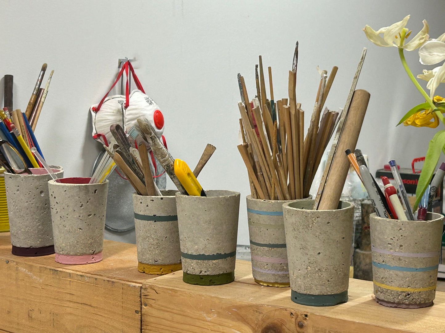 Concrete pot Sale with colour